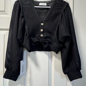 Paris + Me Dorian Button Crop in Size Smal